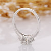 14k White Gold Wedding Ring 6.5mm Round Moissanite Ring