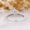 14k White Gold Wedding Ring 6.5mm Round Moissanite Ring