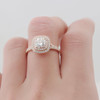 Cushion Cut 6mm White Gold Moissanite Engagement Wedding Ring