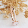 14k   Rose Gold Engagement Ring 6.5mm Moissanite Ring