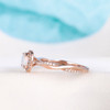 Rose Gold Infinity Opal Ring Engagement Ring Anniversary Ring