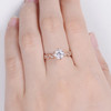 6.5mm Floral Vine Leaf Vintage Ring Moissanite Wedding Ring