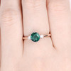 Rose Gold Engagement Ring Lab Emerald Engagement Wedding Ring 