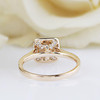 5.5mm Moissanite Center Promise Ring Yellow Gold Wedding Ring