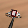 Emerald Cut January Birthstone Ring Engagement Ring For Women