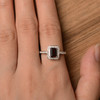 Natural Garnet Ring Red Gemstone Ring Silver Ring Promise Ring