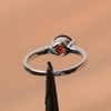 January Birthstone Red Gemstone Garnet Ring Sterling Silver Ring