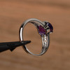 Oval Cut Gemstone Engagement Sterling Silver Ring Genuine Amethyst Ring