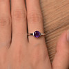 Solitaire Ring Promise Ring Natural Amethyst Ring Sterling Silver Ring 