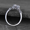 Sterling Silver Ring Round Cut Cubic Zirconia Engagement Ring