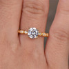 Sterling Silver Ring/Round Cut Cubic Zirconia Engagement Ring Promise Ring