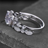 Cushion Cut Cubic Zirconia Engagement ring CZ wedding ring Set