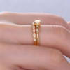 Art Deco Engagement Ring 5mm Round Cut CZ Solitaire Ring Marquise Wedding Band 