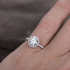 Sterling Silver Ring Round Brilliant Cutting Zircon Engagement Ring CZ Wedding Ring