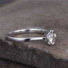 Silver Round Shaped CZ Engagement Wedding Ring Promise Ring Birthday Gift