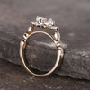 Cushion shaped CZ Engagement Ring Wedding Promise Ring Birthday Gift