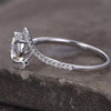 CZ Engagement Ring 6.5mm Round Cut Wedding Ring Promise Ring