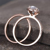 Pear Cut Engagement Ring 6*8mm CZ Wedding Ring Set Bridal Ring