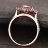 Morganite Engagement Ring Oval Cut Ring Sterling silve Wedding Bridal Ring