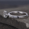 Cushoin Cut White Topaz Engagement Ring CZ Wedding Ring Promise Ring