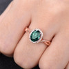 Alexandrite Ring Infinity Ring 6*8mm Oval Color Changed Gemstone Engagement Ring