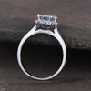 Aquamarine Ring Solitaire March Birthstone Oval Shaped Engagement Ring Wedding Ring