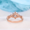 6x9mm Pear Shaped Engagement Ring Moissanite Rose Gold Bridal Wedding Ring