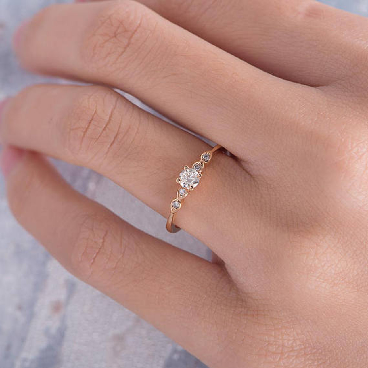 Thin diamond sales wedding ring