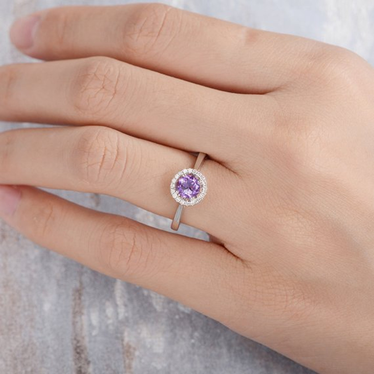 diamond purple ring