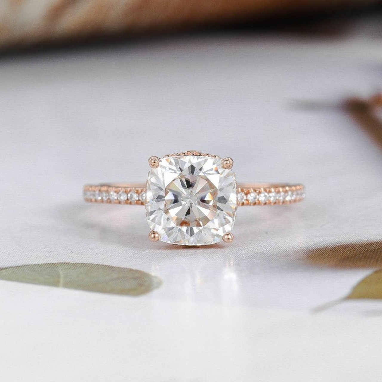 Rose gold cushion cut Clearance