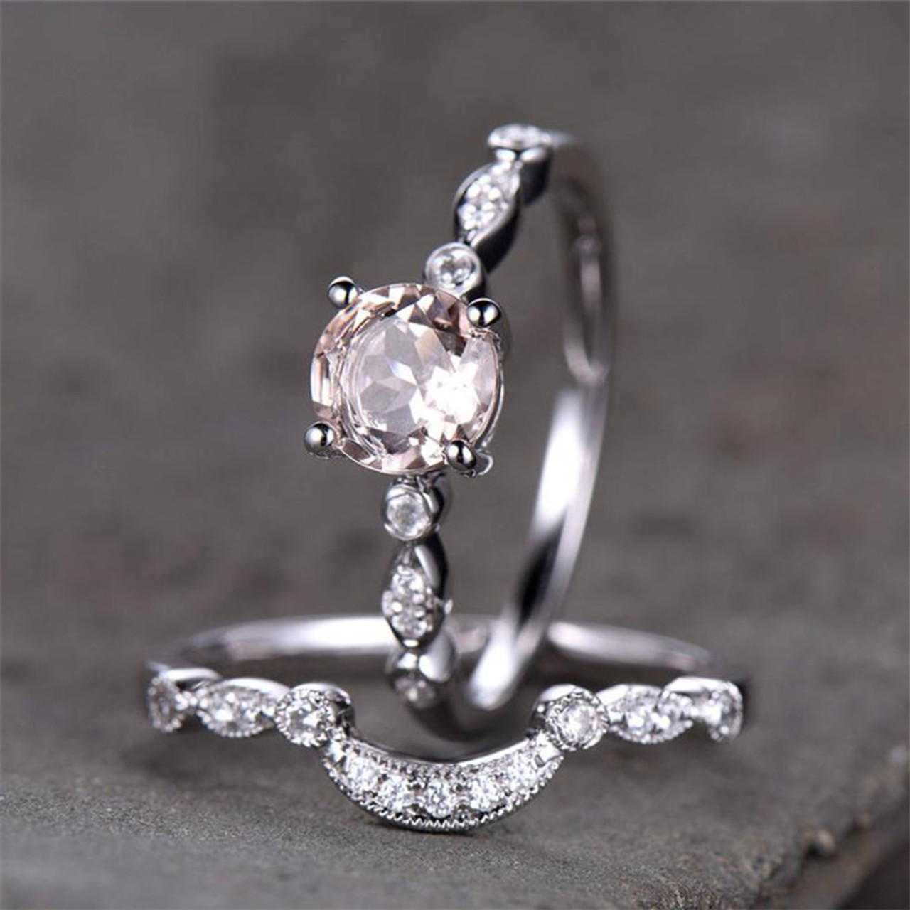 Natural Real Garnet Ring Engagement Anniversary Ring Square Cut