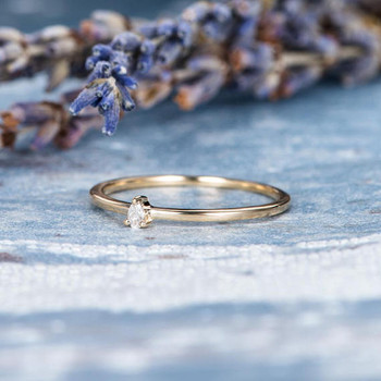 Pear Shaped Diamond Engagement Wedding Ring