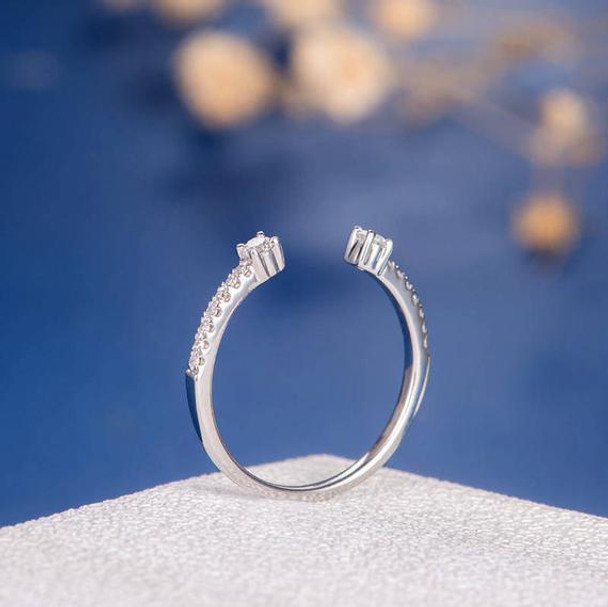 White Gold Open Eternity Band Wedding Band