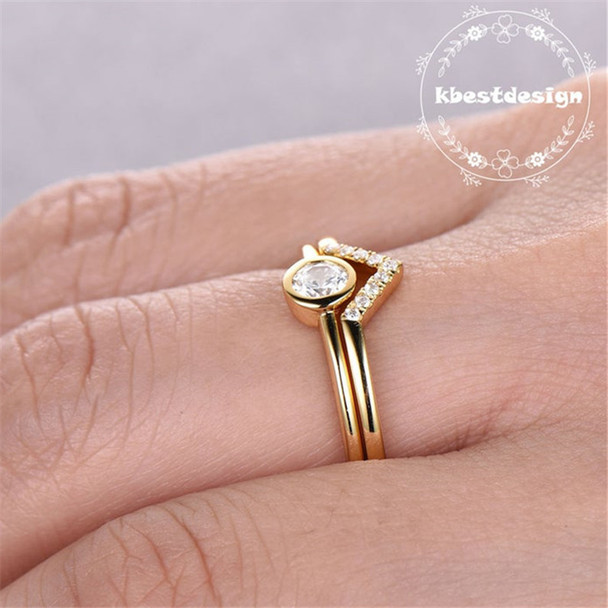 Sterling Silver Ring Set Minimalist Wedding Ring Set Stackable Rings Delicate Rings