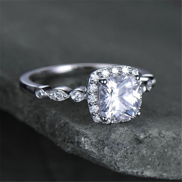 Cushion Cut Cubic Zirconia Engagement Ring  Wedding Ring Promise Ring