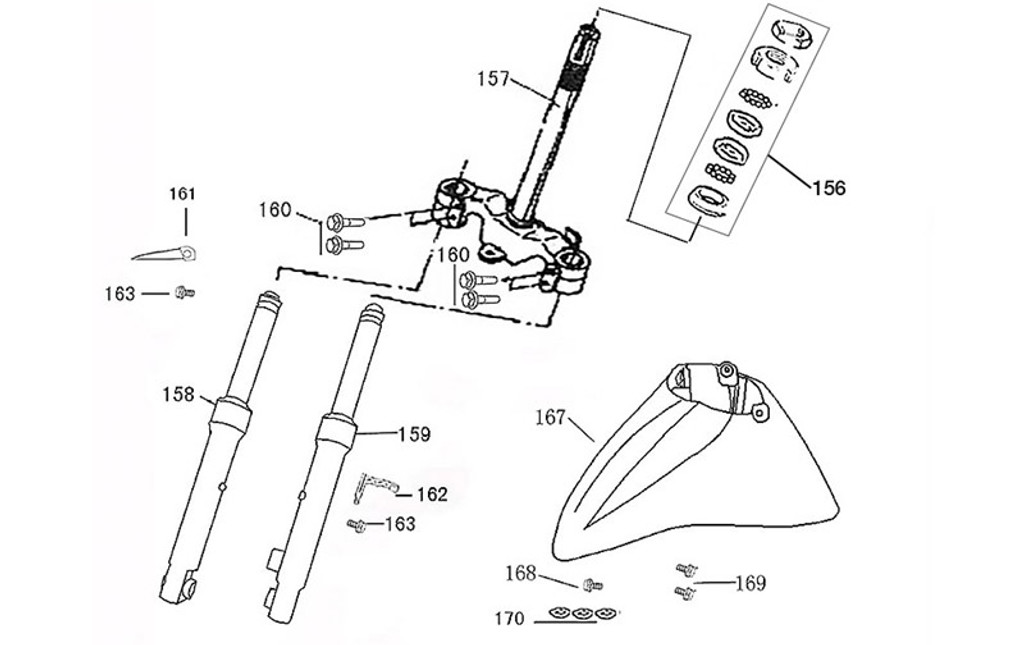 159-FRONT LEFT FORK-F-06-HS