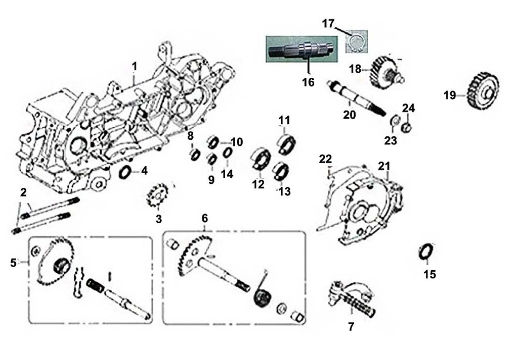 01 Left Crank Case (Extended）