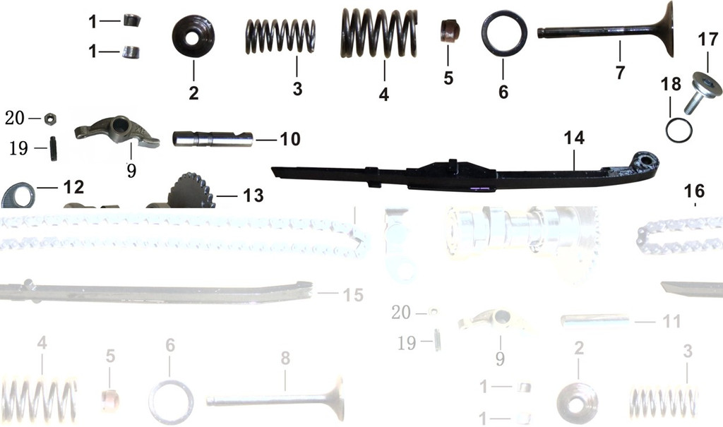 13- CAMSHAFT ASSY. 052QMI0-040300000