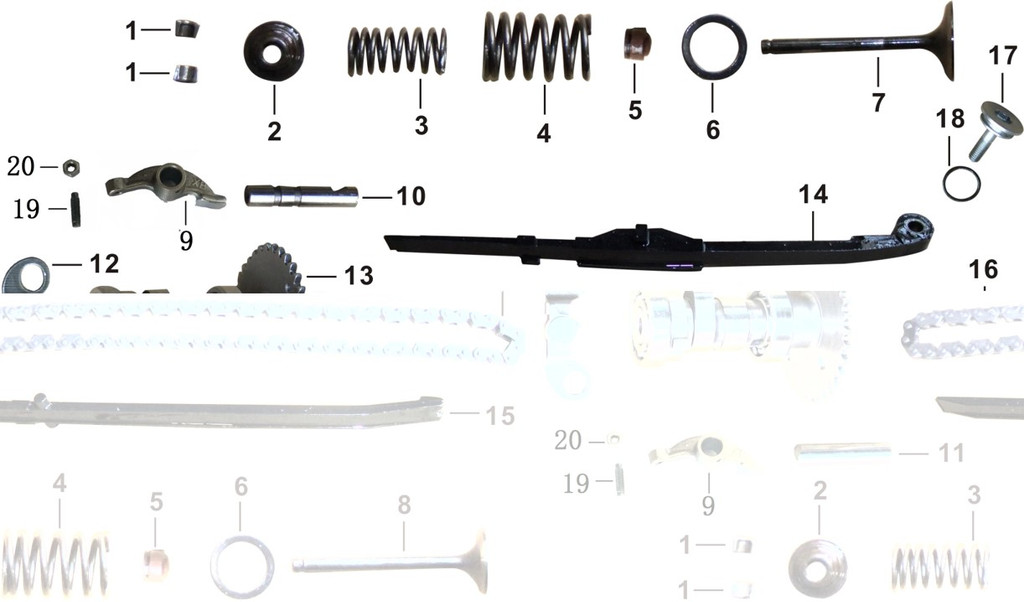 13- CAMSHAFT ASSY. 052QMI0-040300000 0