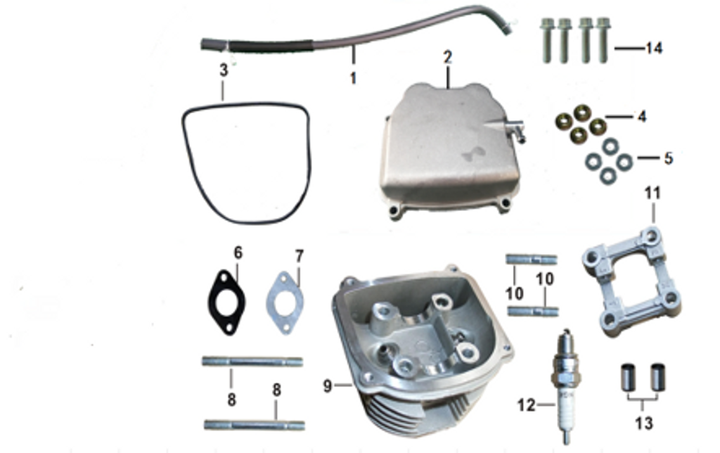 02- COVER COMP. CYLINDER HEAD 052QMI0-010100100 0