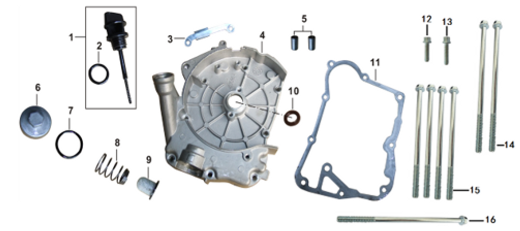 04- COVER COMP.,RIGHT CRANKCASE 052QMI0-0205001B0