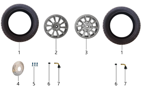05 Disc Brake Disc Fastening Bolt-Step Bolt M8×25(Φ10x5)  1.19.0001.10010190090504 RTS 50