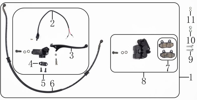 07 Front disc brake pad  1.90.02.1000.106 RCS 50
