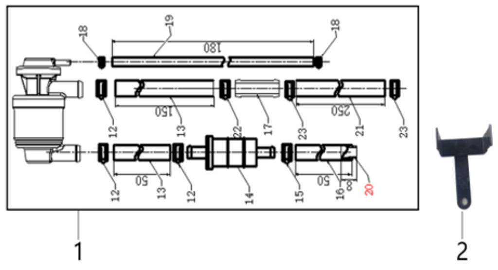 02 Secondary Charge Valve Bracket 6.01.2080.62080010340000 RTS 50