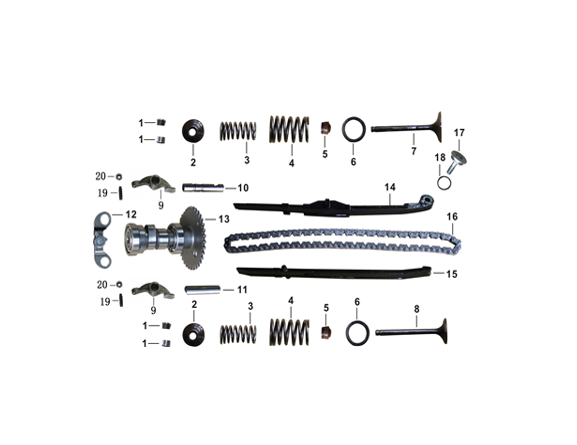 16 CHAIN, TIMING 052QMI0-040420000 MOD 150
