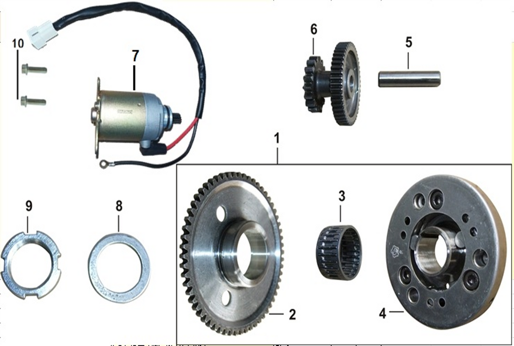 06 DUPLEX GEAR,ELECTRIC STARTING 052QMI0-090000300 MOD 150