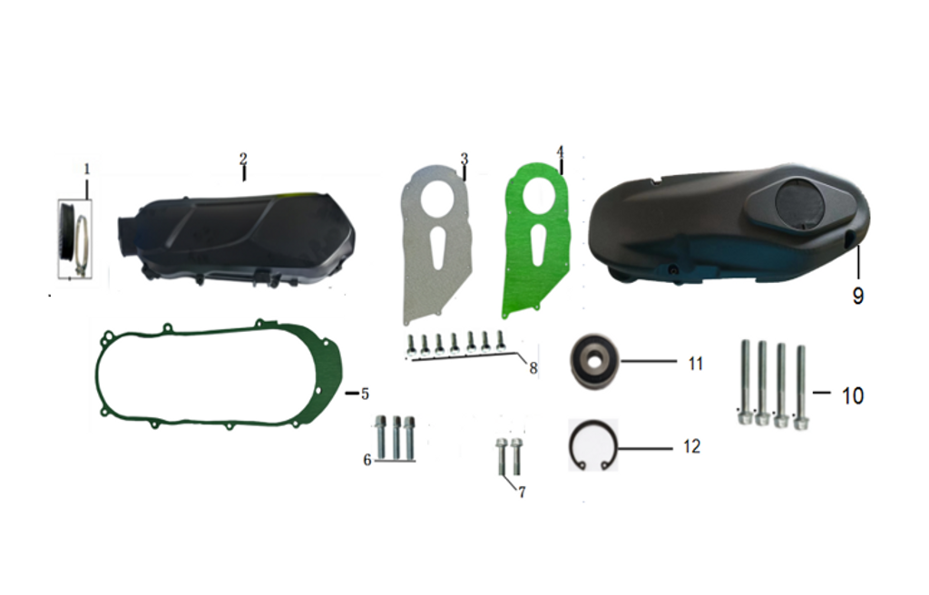 02 Left crankcase cover 0520MI0-2000007AL NTS 200i