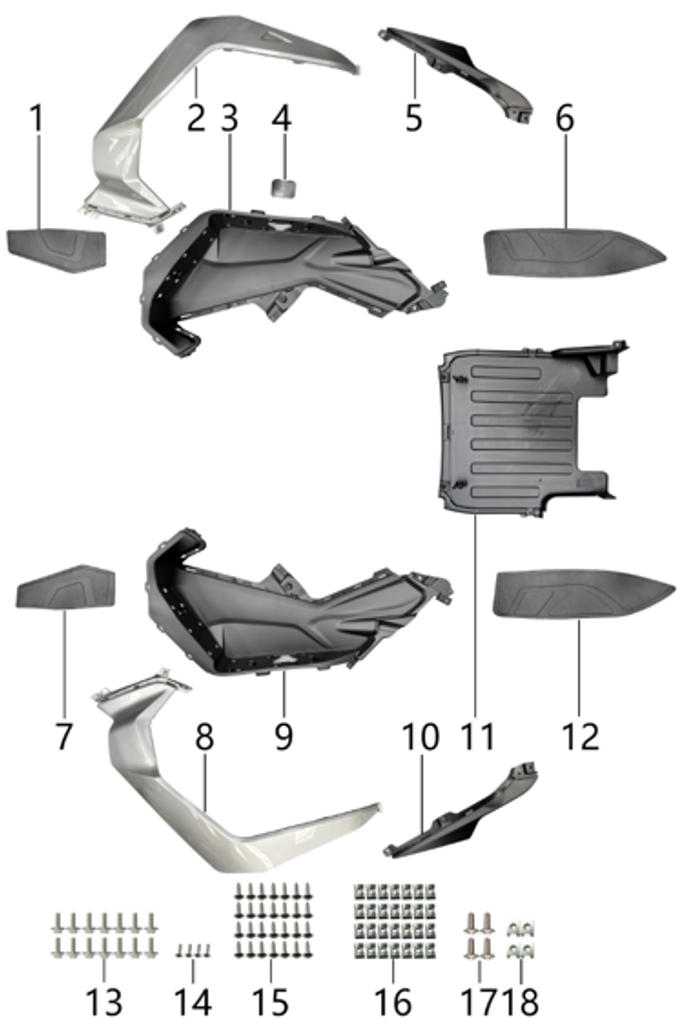 09 Left footrest 1.06.4109.14109063240000 NTS 200i