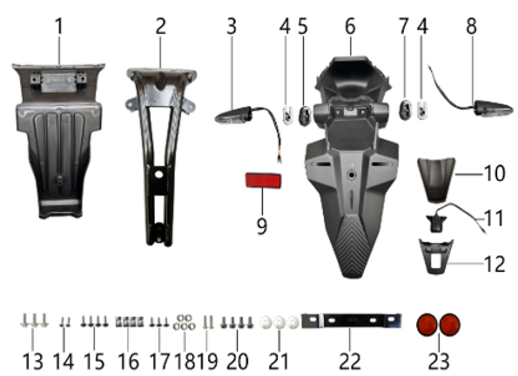 03 Rear left turn signal 1.10.4109.14109100110000 NTS 200i