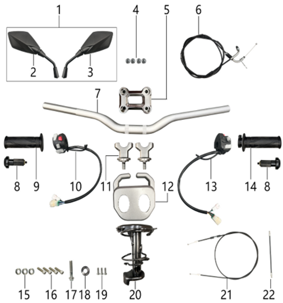 20 Steering handle holder 1.01.4109.14109010450101 NTS 200i